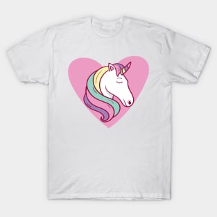 Amazing Unicorn Dreaming For Valentine Day hearts,Gift For Girl T-Shirt